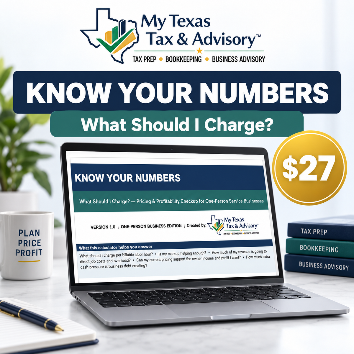 Know Your Numbers pricing calculator cover